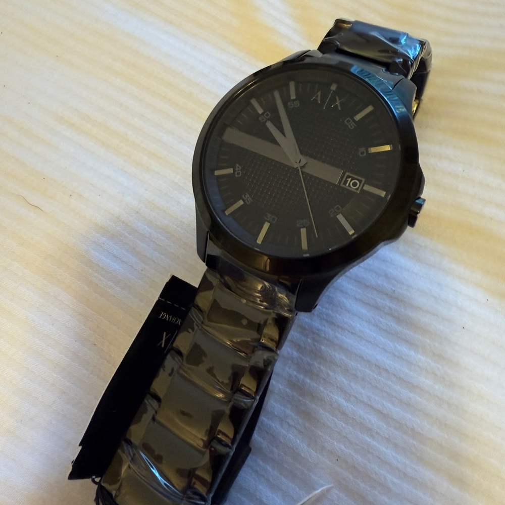 Armani Exchange Dark Gray Watch with Metal Band - Picture 4 of 5